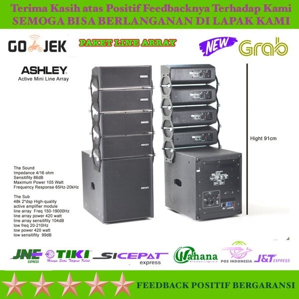 PAKET ACTIVE MINI LINE ARRAY ASHLEY ORIGINAL - PANGGUNG SOUNDS
