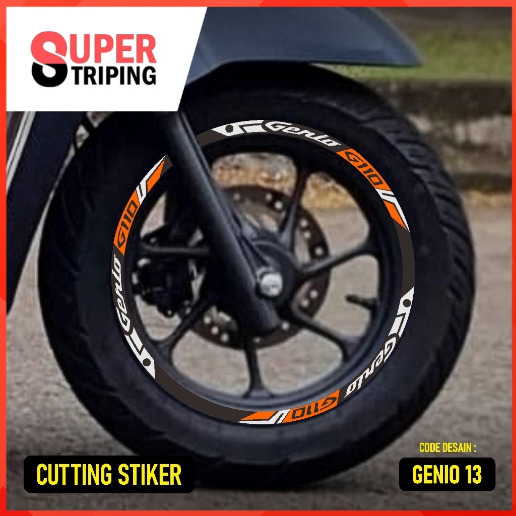 STICKER VELG NEW GENIO 2021 2022 2023  RING 12 STIKER LIS LIST VARIASI VELG HONDA GENIO 13 CUTTING