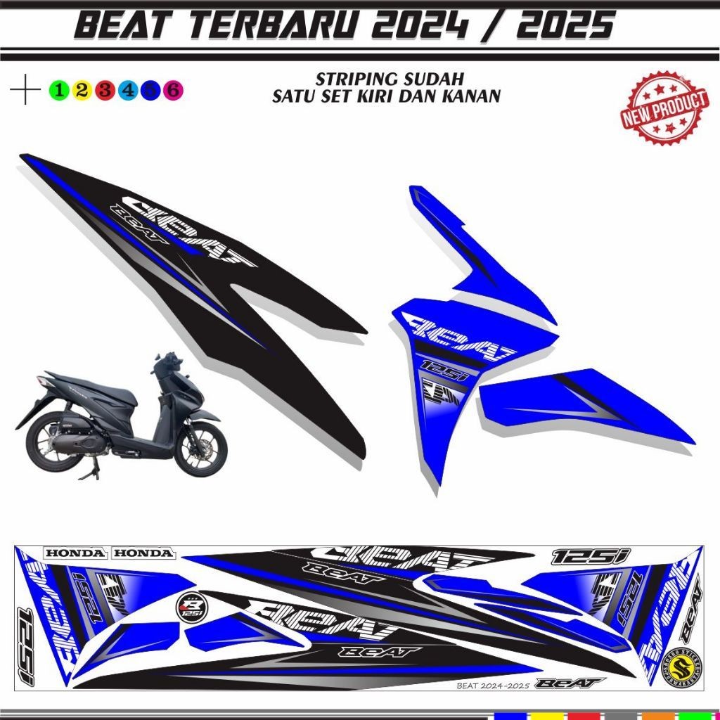 STIKER Striping Sticker Beat New 2024 motif Street Stiker Beat Street / STRIPING NEW BEAT 2024 STRIP