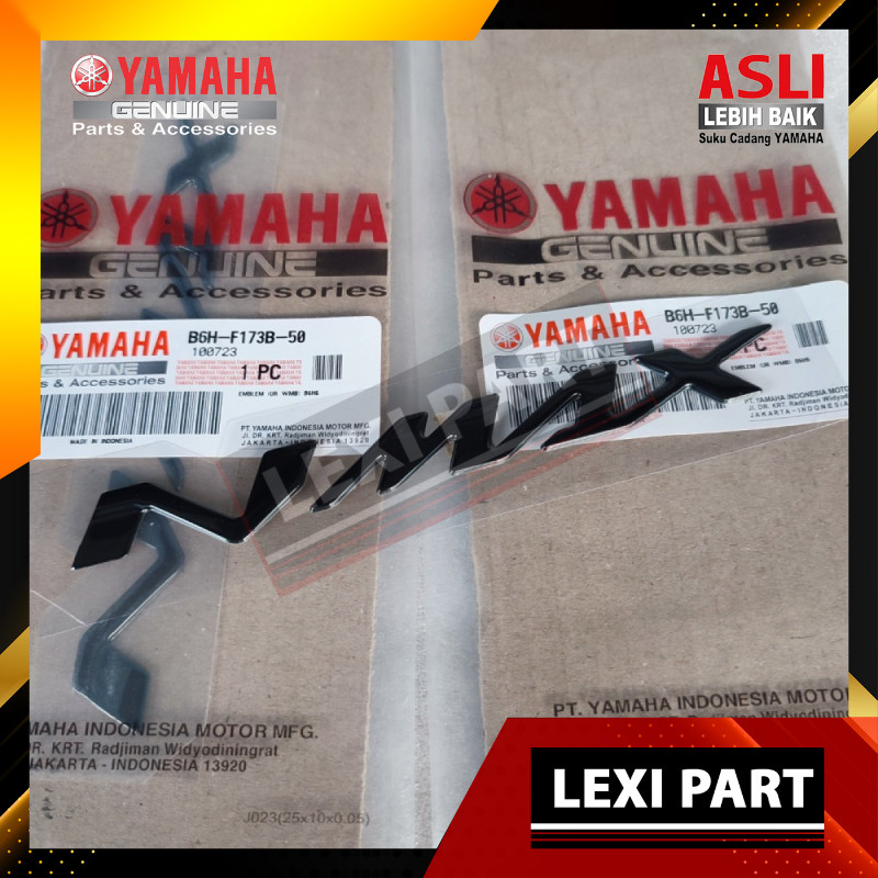 sticker Emblem 3D logo body Nmax N-Max New Hitam B6H-F173B-50