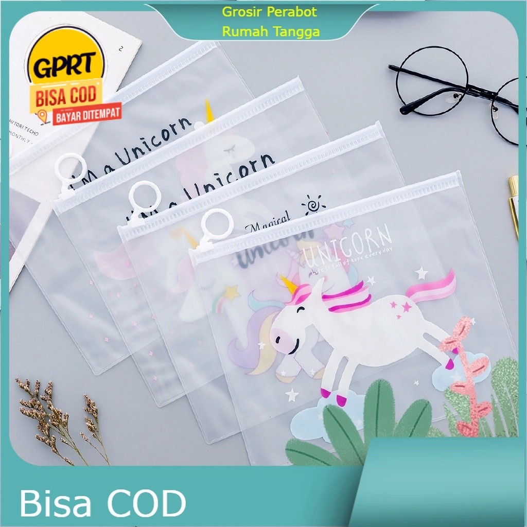 

GPRT Tempat pensil model korea motif kartun bahan plastik transparan