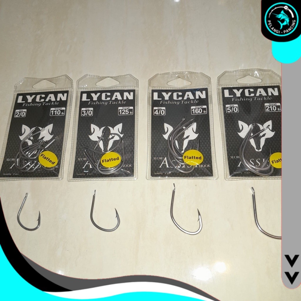 Slow Assist Lycan Single Hook Slow Jigging ASSIST Hook Lycan Fishing Tackle Flatted Kail Pancing