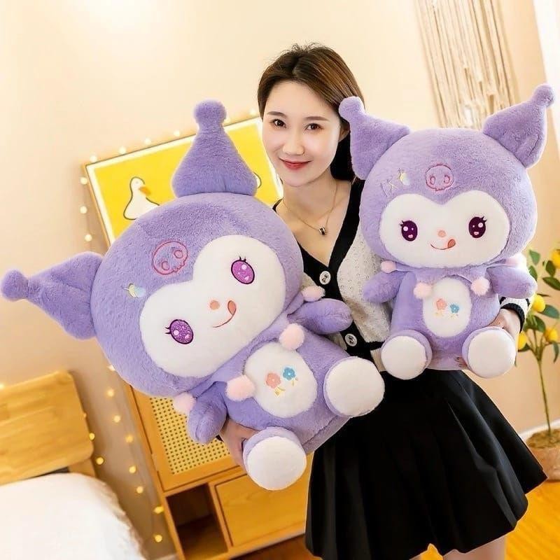 Boneka Kuromi Sanrio Mewah 35 cm Sanrio Kuromi Ungu Asli Dolls Toys