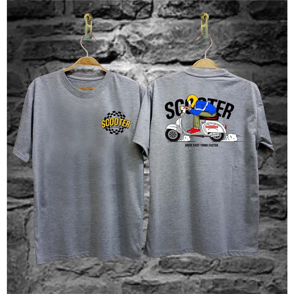 KAOS T-shirt VESPA SCOOTER RIDER / BAJU KAOS MOTOR TERBARU/ SCOTER RIDER / KAOS DISTRO SCOOTER / KAO