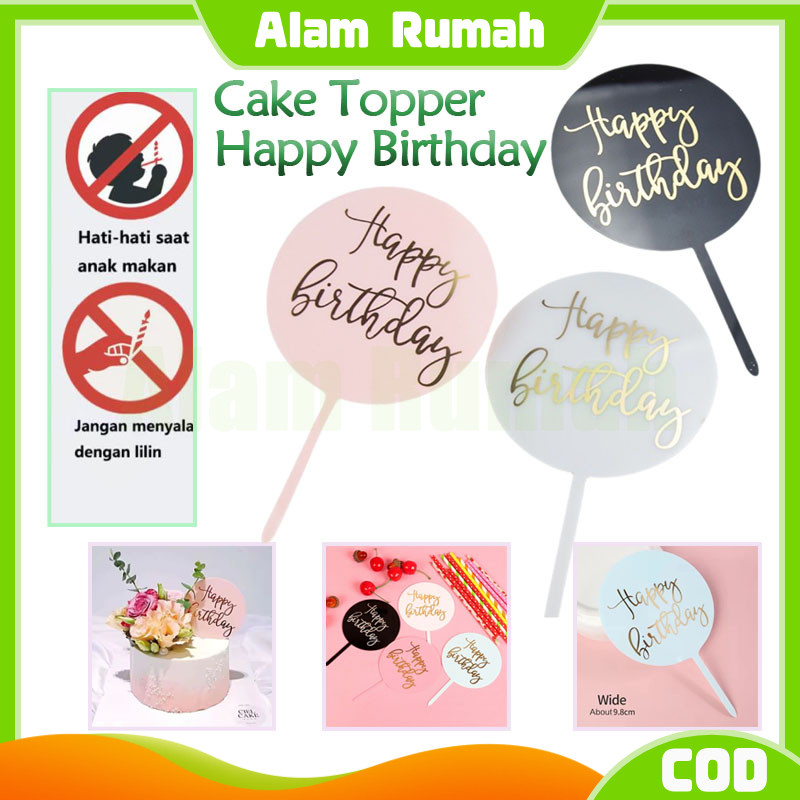 

TOPPER HAPPY BIRTHDAY AKRILIK MURAH /TOPPER AKRILIK MURAH /HIASAN KUE AKRILIK