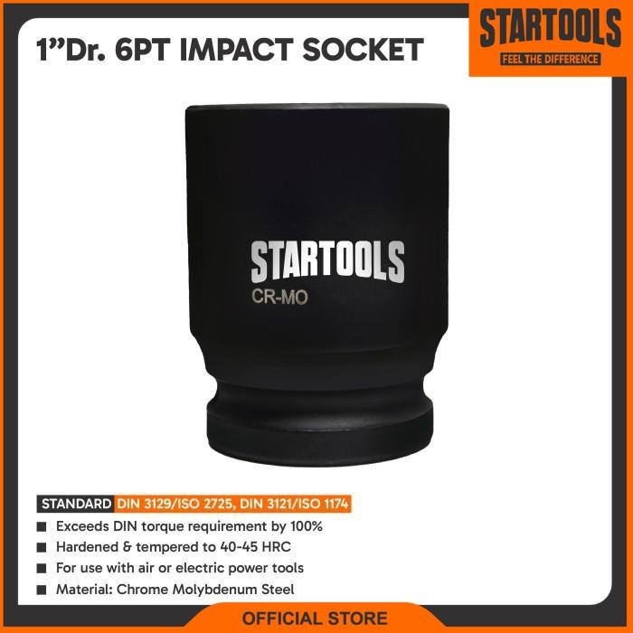 Startools 1" 6PT Impact Socket 27mm / Socket Heavy Duty Hitam