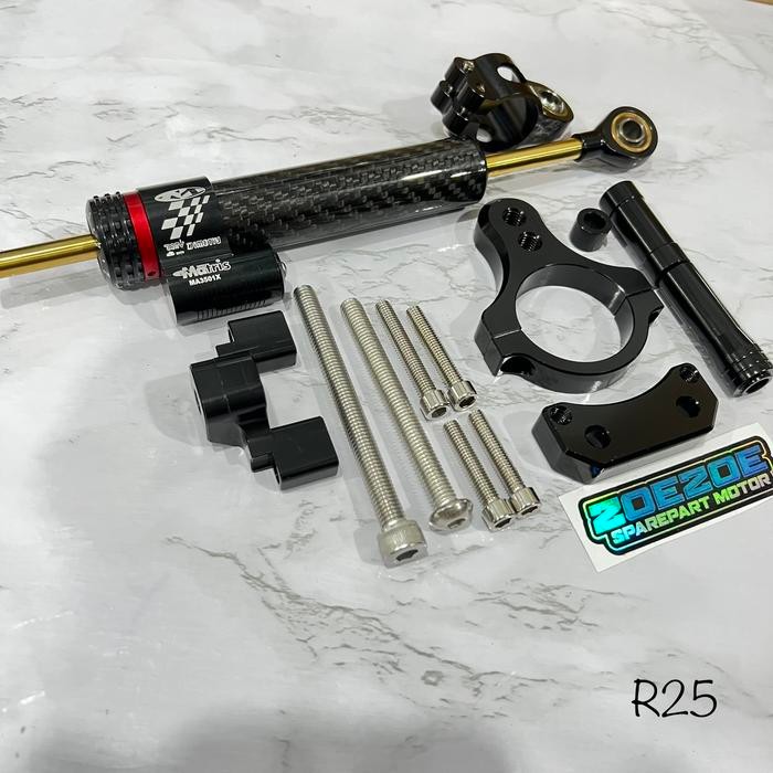 

STEERING DAMPER R25 MATRIS CARBON PLUS BRACKET BREKET STABILIZER STANG-Aditya Auto Parts