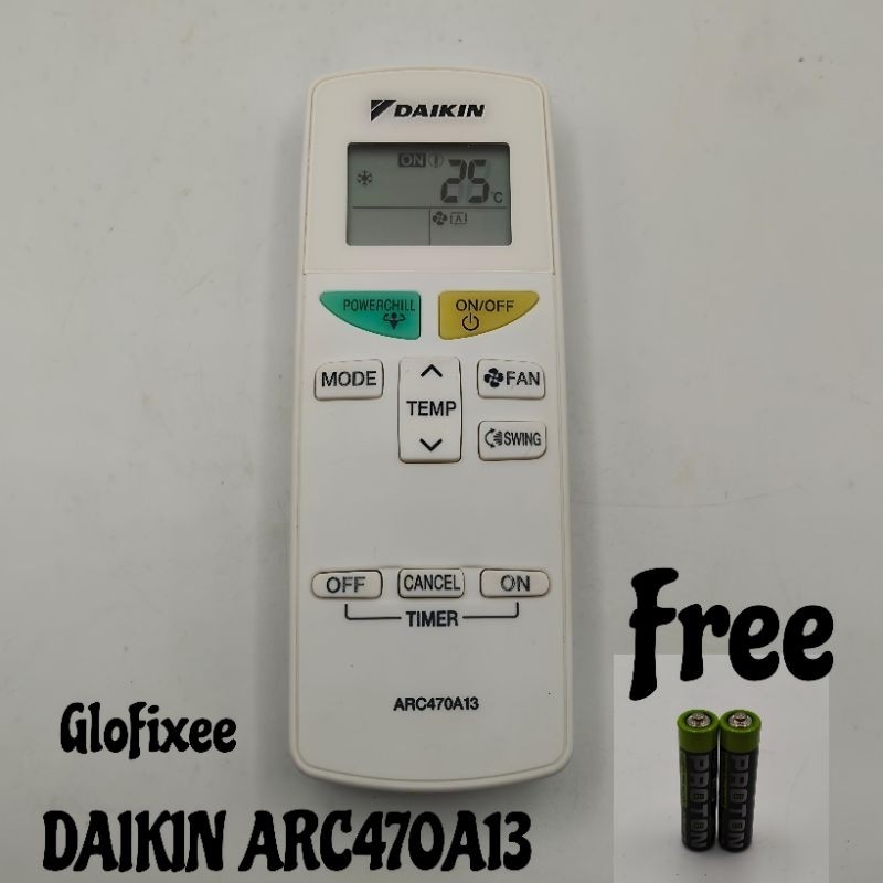 REMOTE AC DAIKIN REMOTE ARC470A13 ORIGINAL ORI