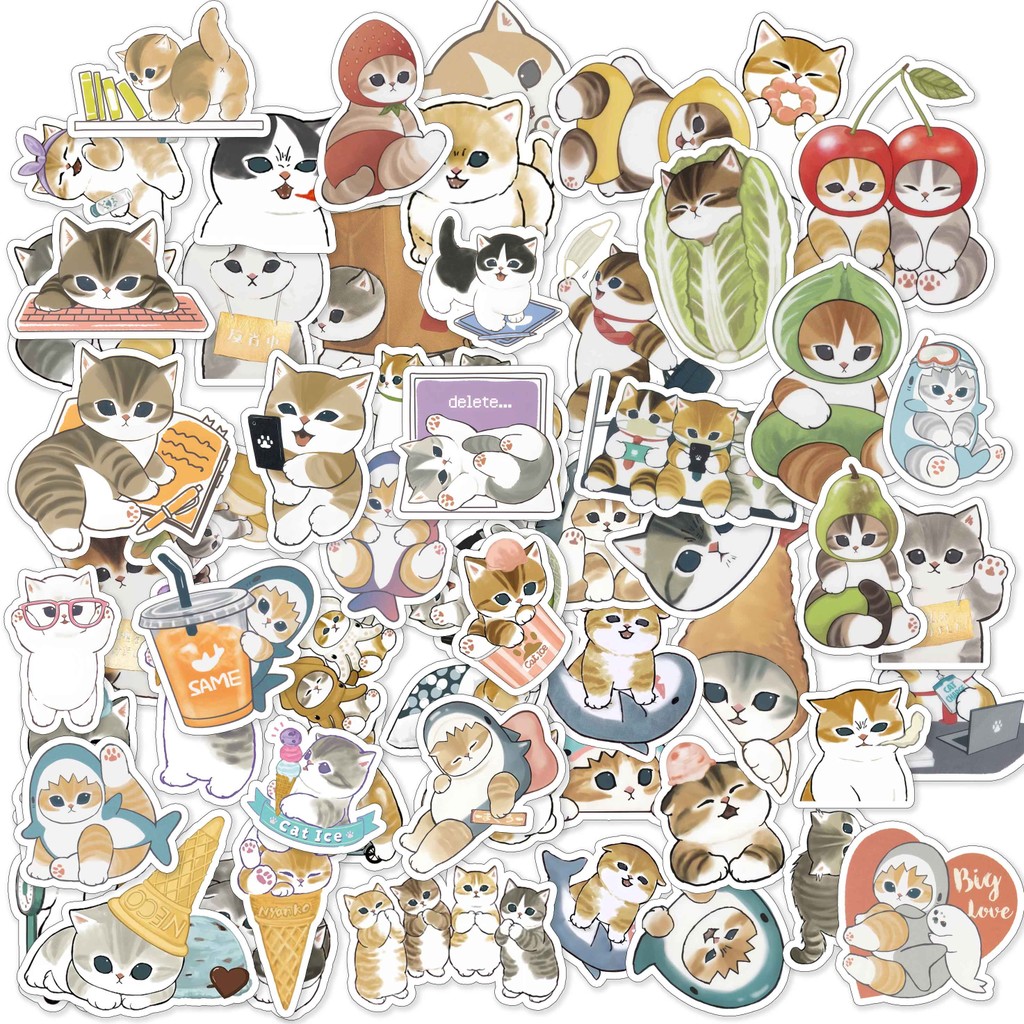 

STIKER MOFUSAND ISI 60 PCS PER PACK STICKER ST040 KUCING