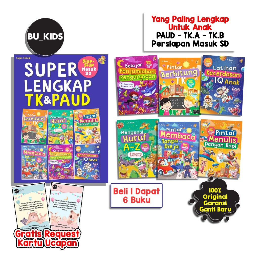 

Buku Belajar Anak TK & PAUD Paket Komplit 7 in 1