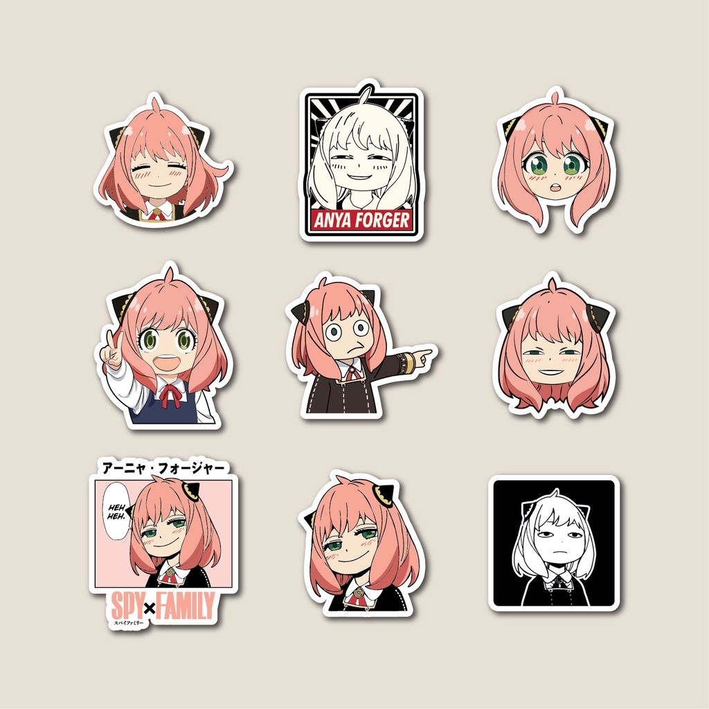 

STICKER PACK ANYA SPY X FAMILY | STICKER TUMBLER | STIKER LAPTOP KOPER HELM
