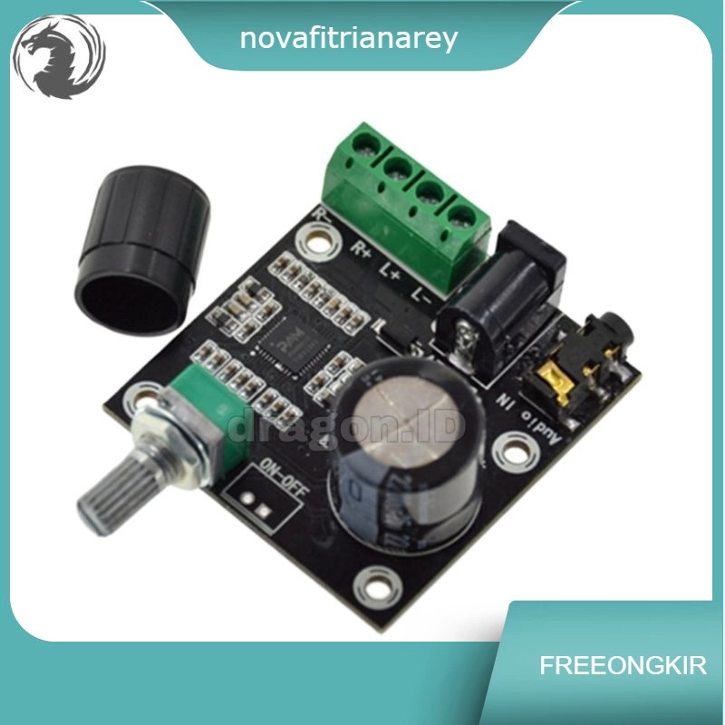 PAM8610 + POTENSIO 12V DC CLASS D STEREO DIGITAL POWER AMPLIFIER