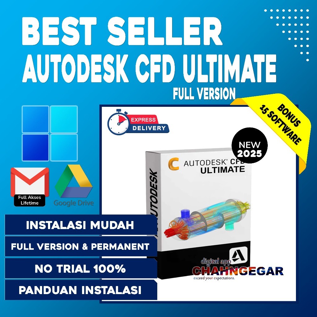 Autodesk CFD 2026 Ultimate Full Permanent Software analisis aliran fluida TERLARIS terlaris