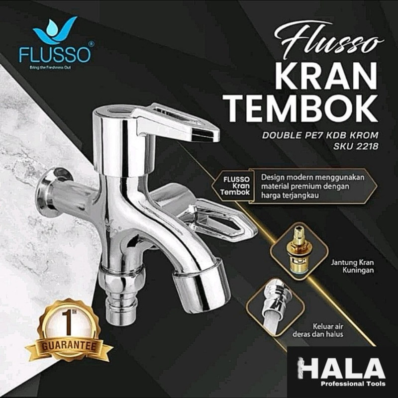 FLUSSO - KRAN AIR DOUBLE / KRAN SHOWER PANAS DINGIN TYPE 2218 HANDLE ENGKOL - ORIGINALHALA2