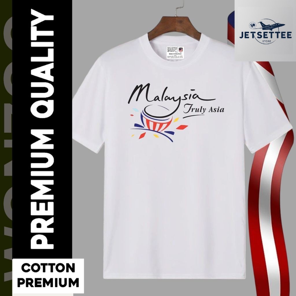 Kaos Oleh Oleh Malaysia Kuala Lumpur T-Shirt Cotton Combed - SOUVENIR PREMIUM GIFT Jetset Tee