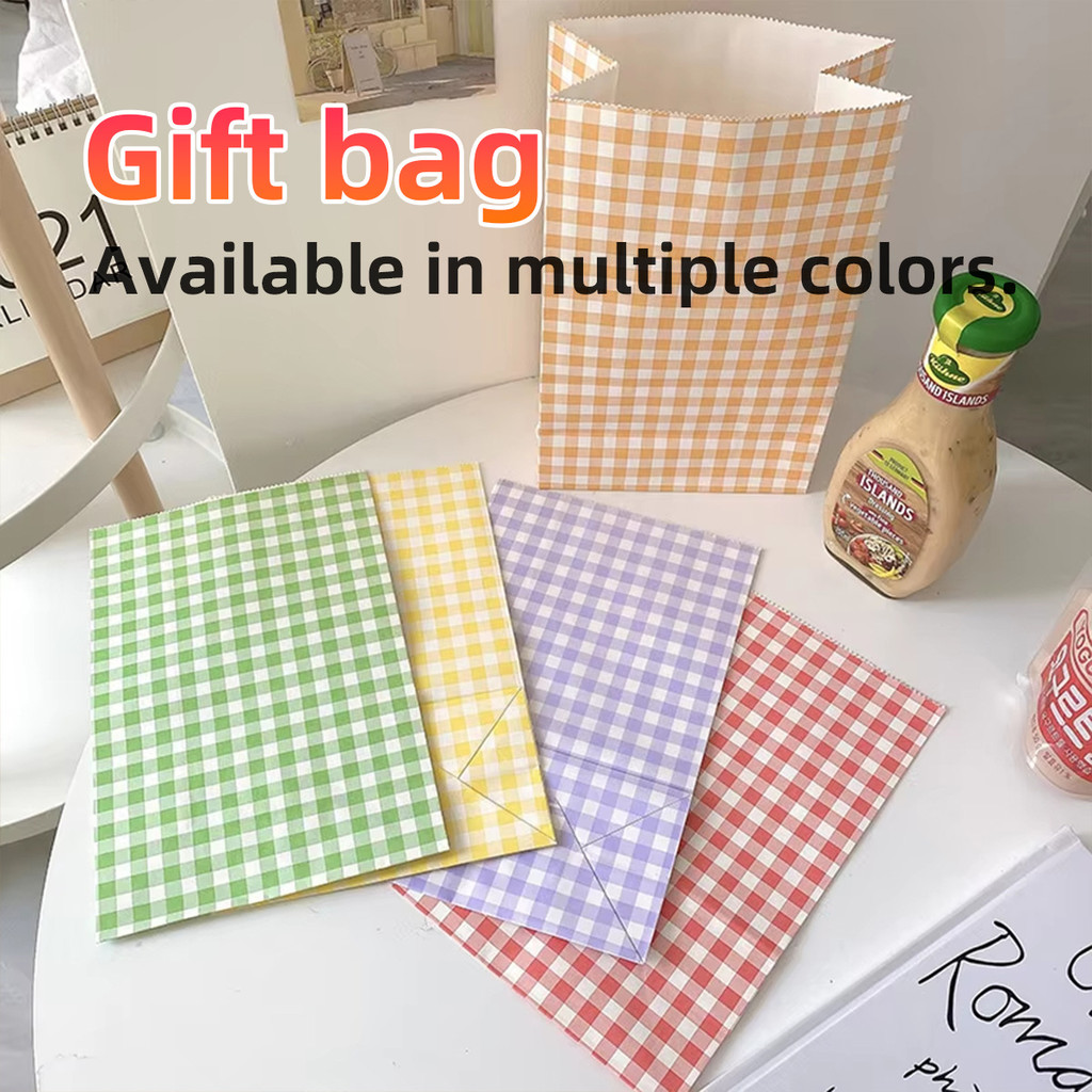 

Bag paper aesthetic | Paper Bag Pembungkus Colour | Cookies Candy Roti Tas | Serbaguna Motif Kotak Berwarna Bag