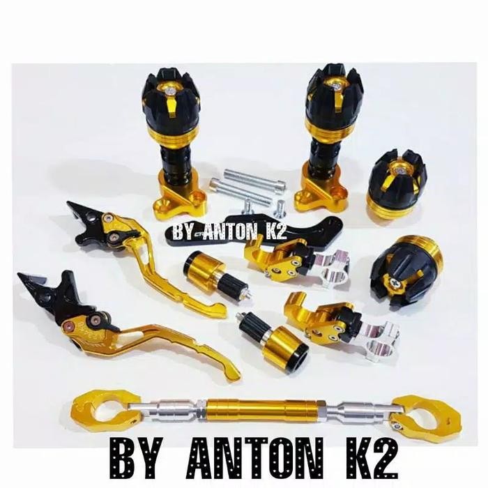 VARIASI AKSESORIS PAKET 7 ITEM MOTOR PCX 150 LOKAL/PCX ABS/PCX 160 NEW - Gold, PCX 150/160/ADV