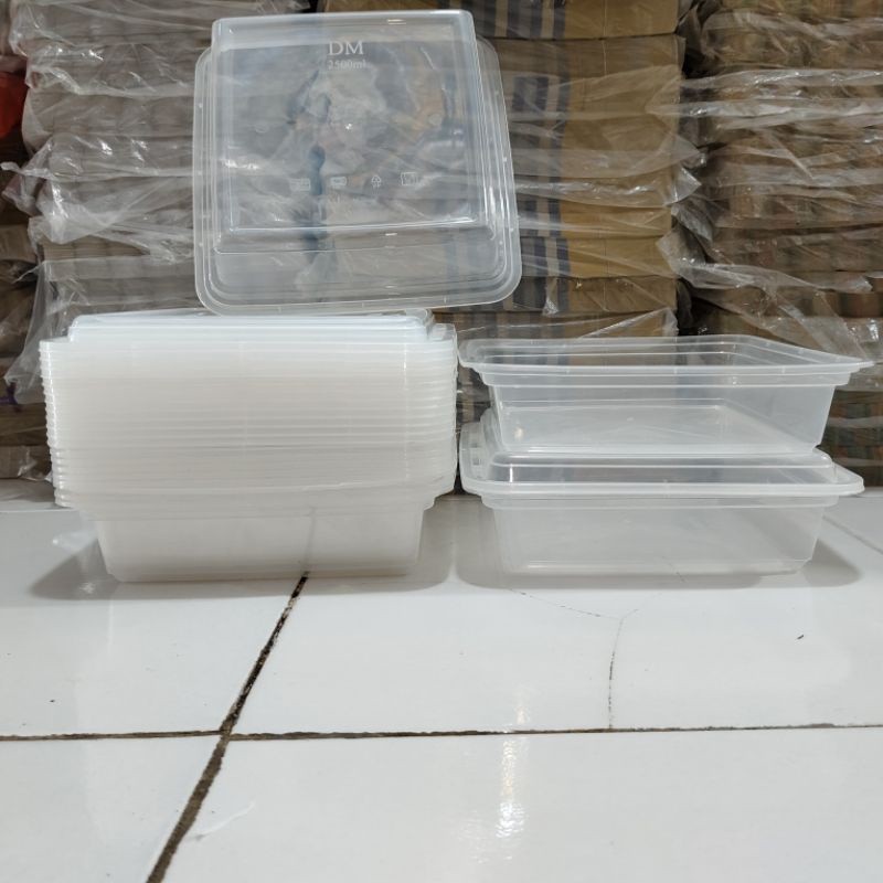 

box kontainer thinwall 2500 ml SQ, isi 25 pcs