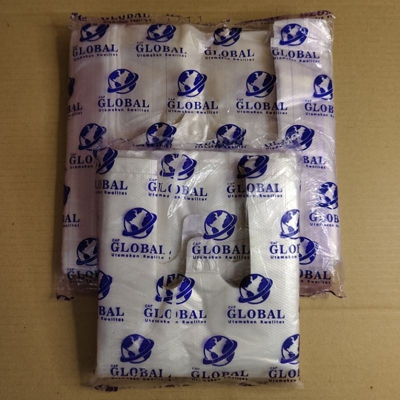 

Kantong Plastik Global Ungu ukuran 15 dan 24, 1bungkus 250gram