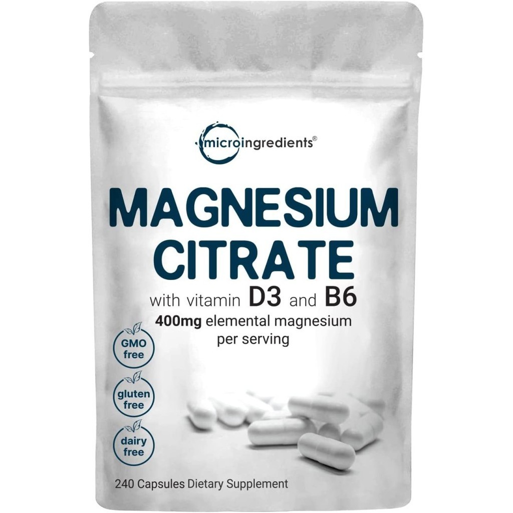 Microingredients Magnesium Citrate 400mg 240 Capsule