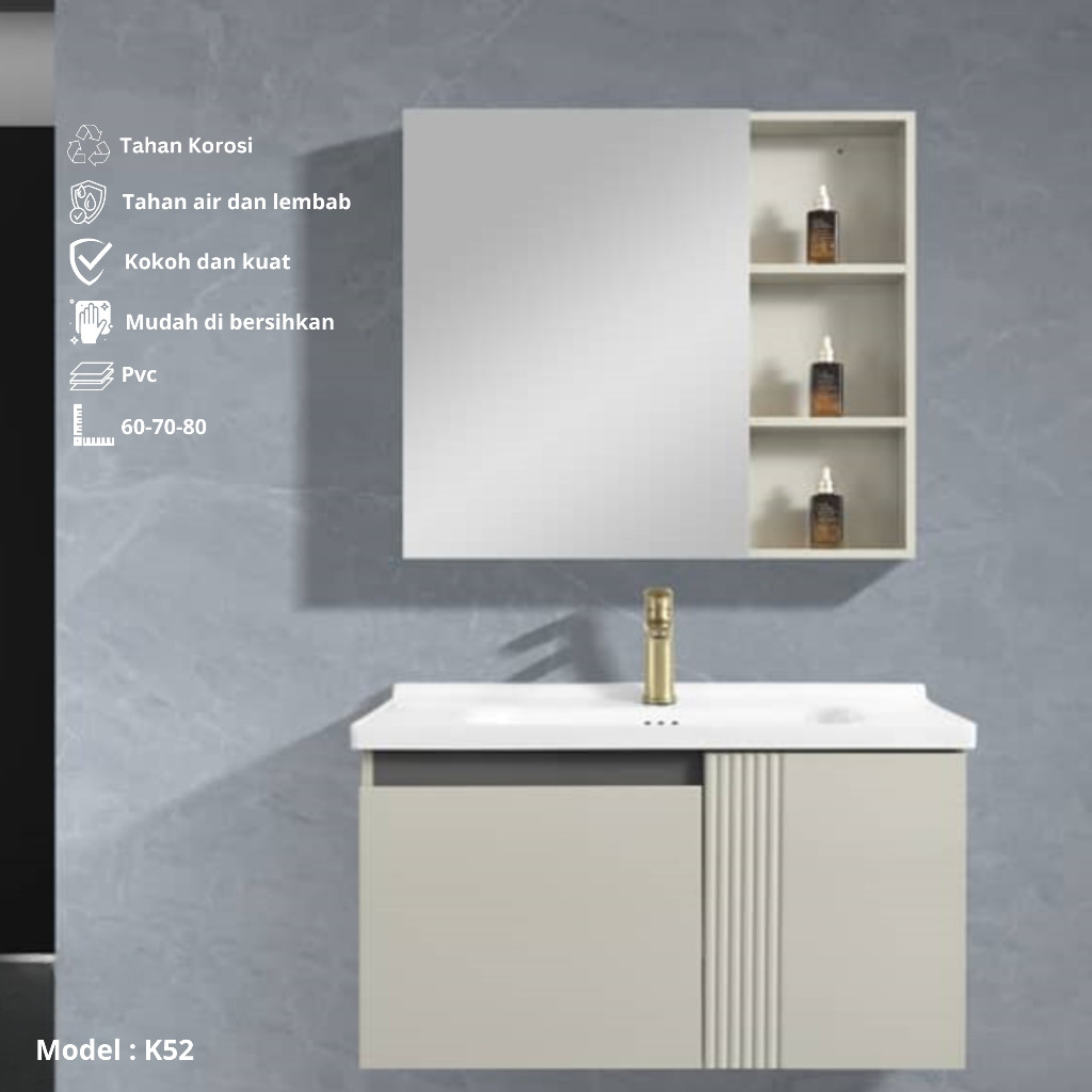 kabinet kamar mandi  60CM - PVC wastafel kabinet cabinet kamar mandi