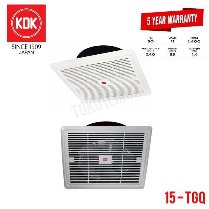 Exhaust Fan KDK 15 TGQ 6" Ceiling Fan KDK Plafon KDK 15TGQ Hexos Fan - PACKING NORMAL