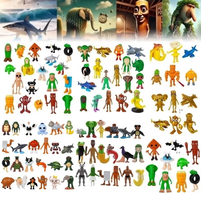 

Italian Brainrot AI Animals Tung Tung Tung Sahur Figure Tralalelo Tralala Figurine Doll Toy Desk Decoration Model Ornament Gift