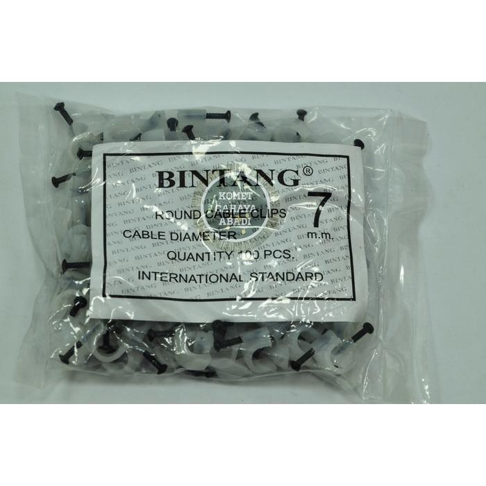 Klem Kabel Paku Beton / Clip Kabel / Paku Klem No 7mm 100