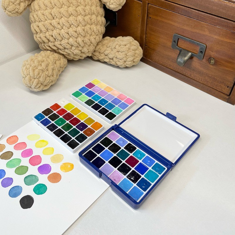 

12/24color Rubens Schmink Van Gogh 0.5ml /1ml Solid Watercolor Separate Paint Art Outdoor Watercolor Painting Portable Pigment