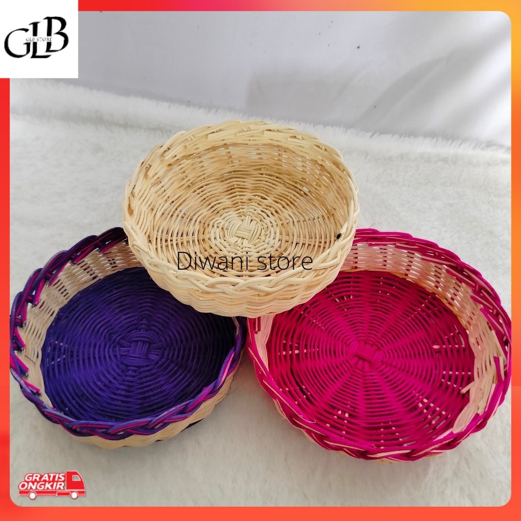 Kerajinan UMKM / Sodan rotan D 20cm/Sodan ayaman rotan/Sodan warna cantik/Sodan murah
