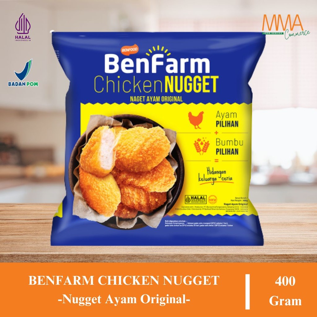 

Benfarm Chicken Nugget 400gr | Naget Ayam Original Halal BPOM