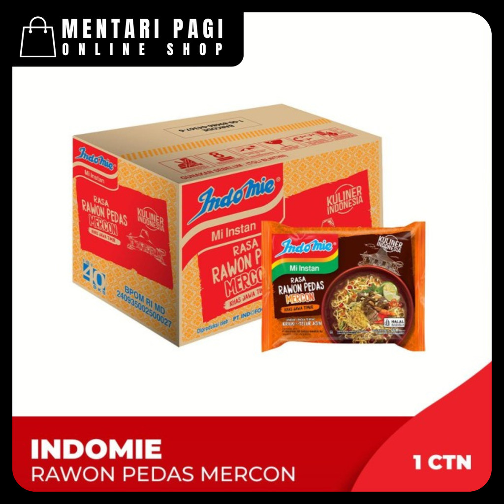 

Indomie Kuah Rawon Pedas Mercon - 1 Dus 40 Pcs