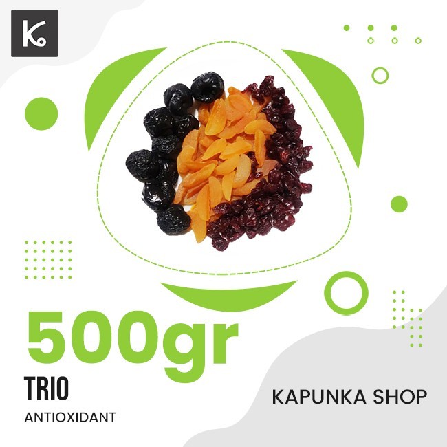 

New Arrival mix fruit 500gr appricot prunes cranberries/trio antioxidants