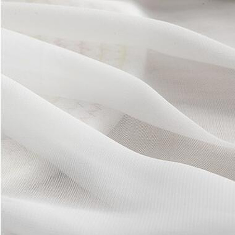 Solid Color Plain White See through Sheer Fabric,Transparent Silk Chiffon Dress Material, Soft Crepe