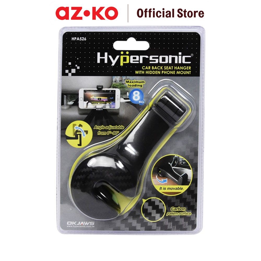 AZKO Hypersonic Holder Headrest Mobil Hpa526 Car Bag Holder Headrest Hook Pengait Serbaguna Mobil Ca
