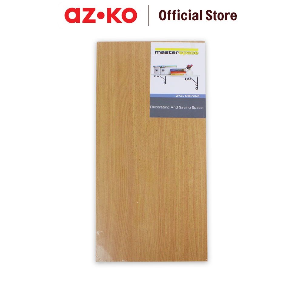AZKO Masterspace 60x40x1.8 cm Rak Dinding Kayu - Beech Decorative Wall Shelf Rak Tembok Serbaguna Am