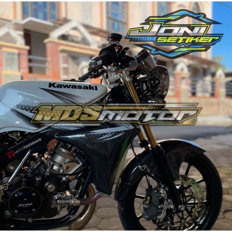 STIKER STRIPING ORI KAWASAKI NINJA SS 2012 PUTIH STIKER NINJA SS PUTIH SHURIKEN 2012