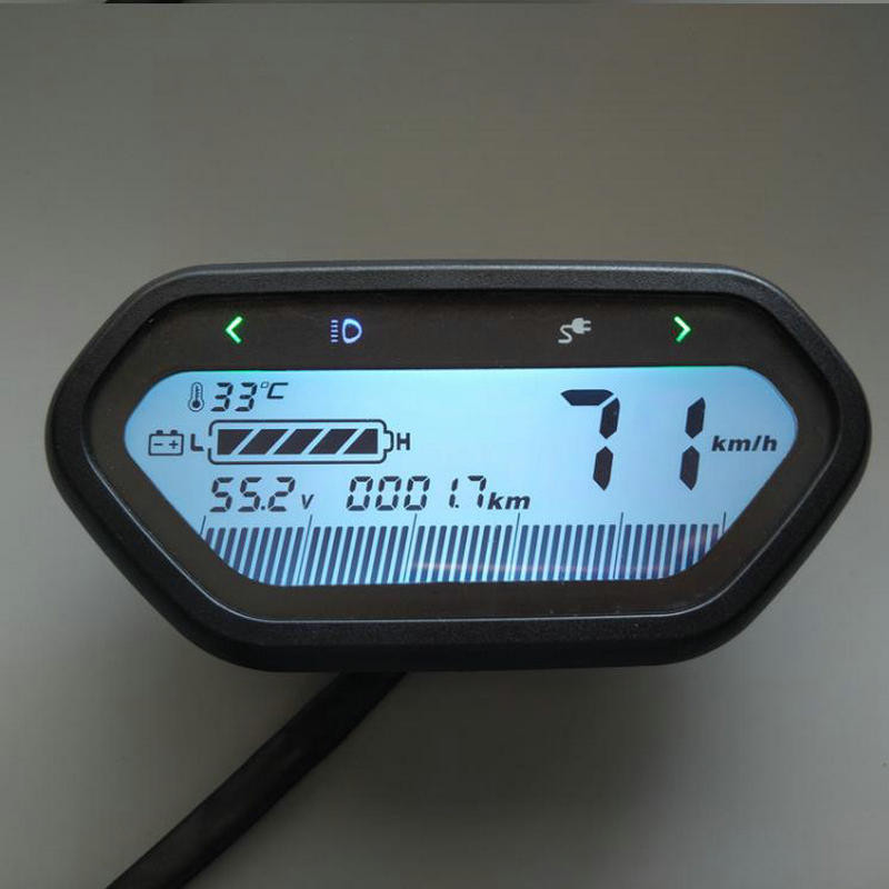 Speedometer LCD DISPLAY 48v60v72v84v96v120v Light/ODO/Battery Level Indicator For Electric Scooter G