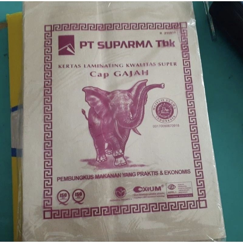 Kertas Minyak GAJAH isi 250 TEBAL / Kertas Minyak Gajah Laminasi