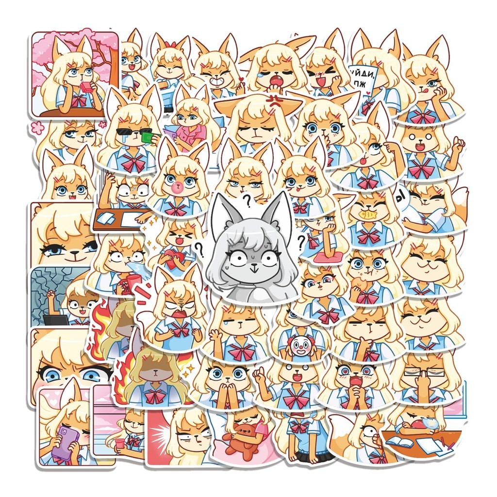 

COD 50 Pcs Stiker VK Sakura Lucu Anti Air Untuk Dekorasi Notebook Sepeda Skateboard Handphone DIY