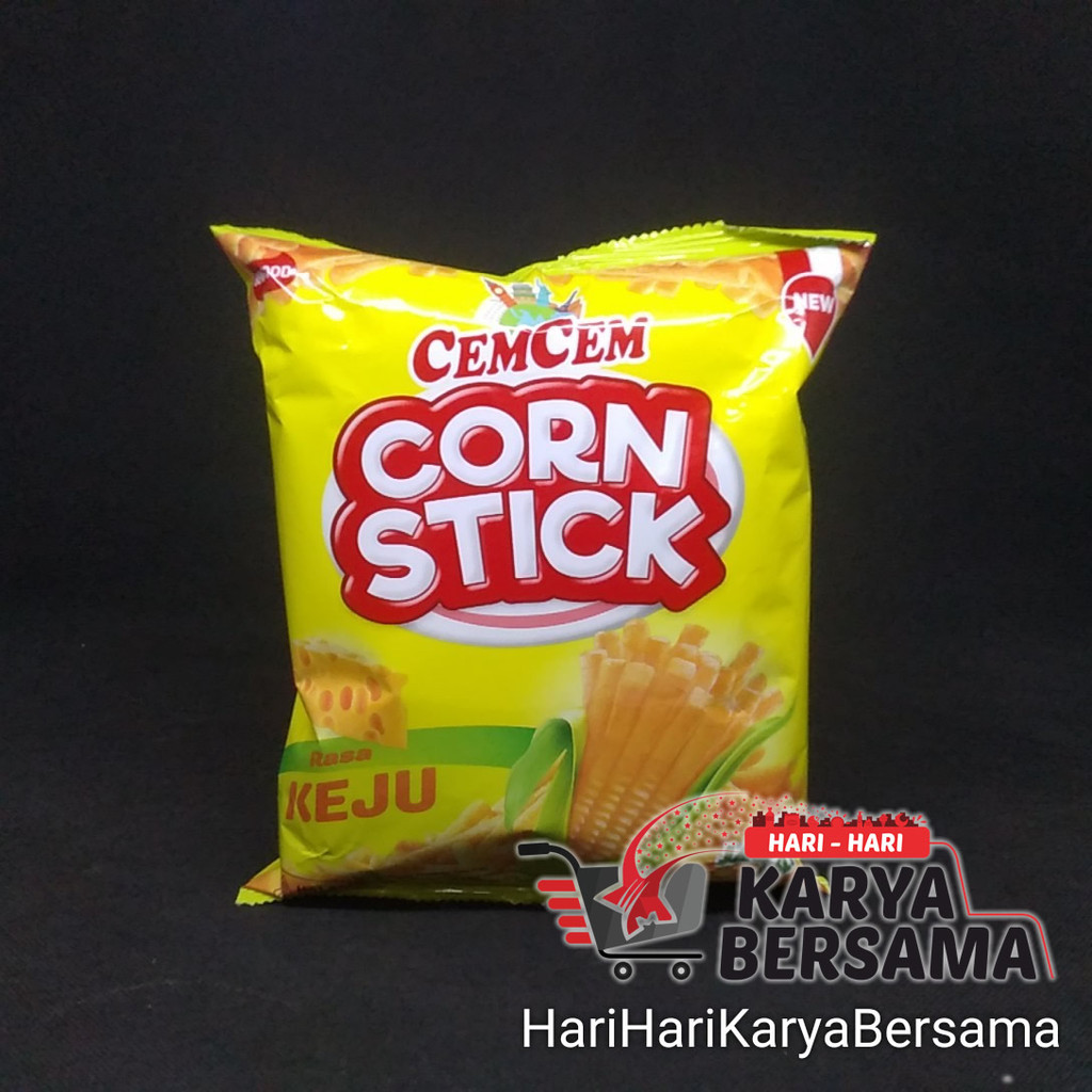 

MAKANAN RINGAN SNACK CEMCEM CORN STICK RASA KEJU 60GR