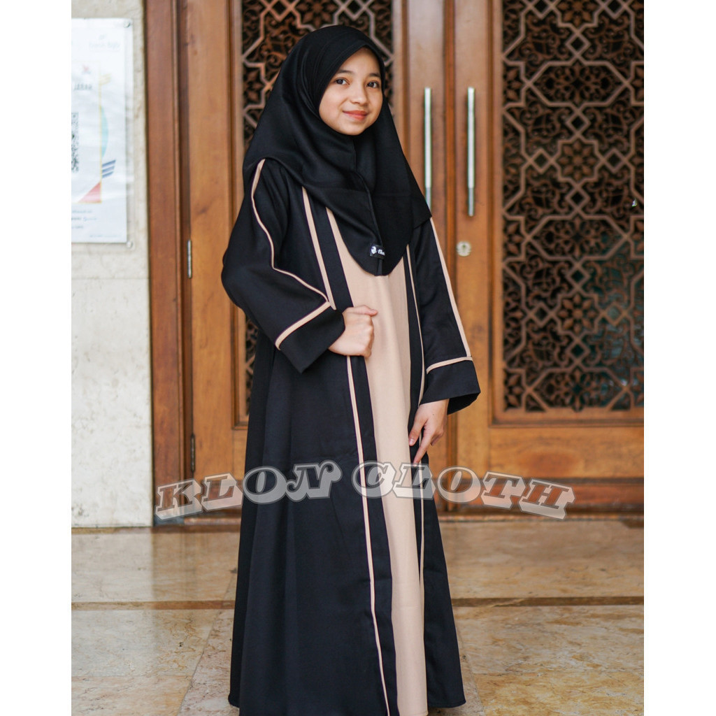 [HOT NEW] Gamis Anak Perempun Model Terbaru 2024 Umur 4-13Tahun Tanggung Abaya Naura Hitam Turkey Re