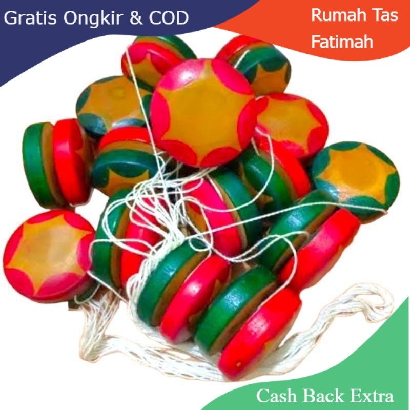 Promo Mainan Anak Yoyo Kayu Murah / Mainan Yoyo anak / Mainan Yoyo Tradisional By Rumah Tas Fatimah