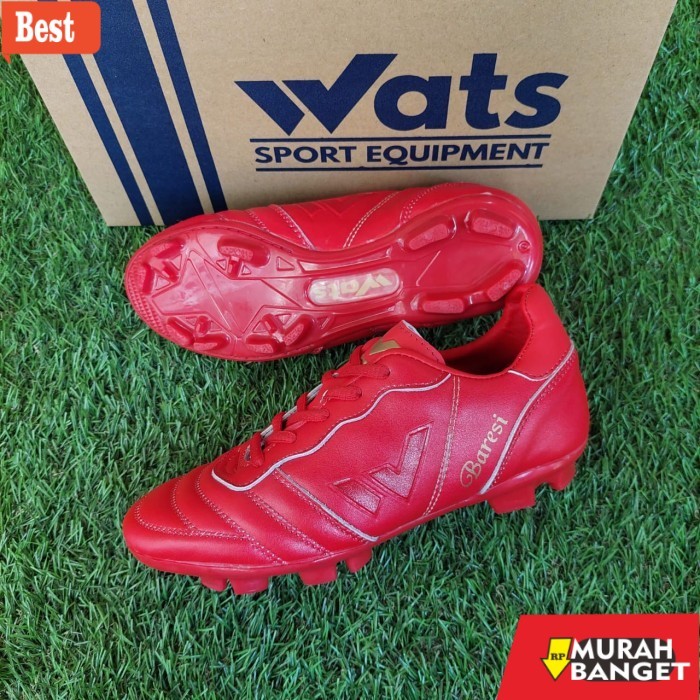 sepatu lari lokal terbaik 2025 COD Sepatu Bola Anak Kulit Wats Baresi Original - Putih, 33