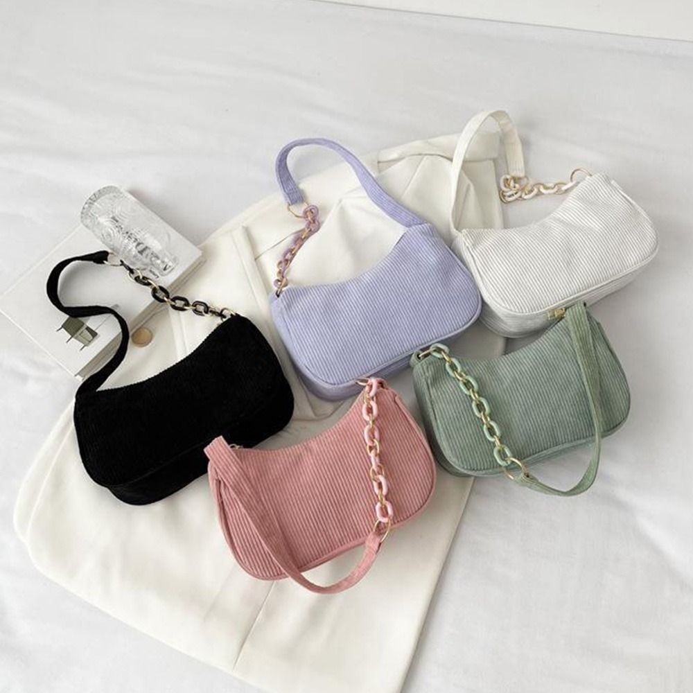 

Fashion Vintage Women Handbags Corduroy Underarm Bag Casual Women Shoulder Bags Crossbody Zipper Female Handbag Clut