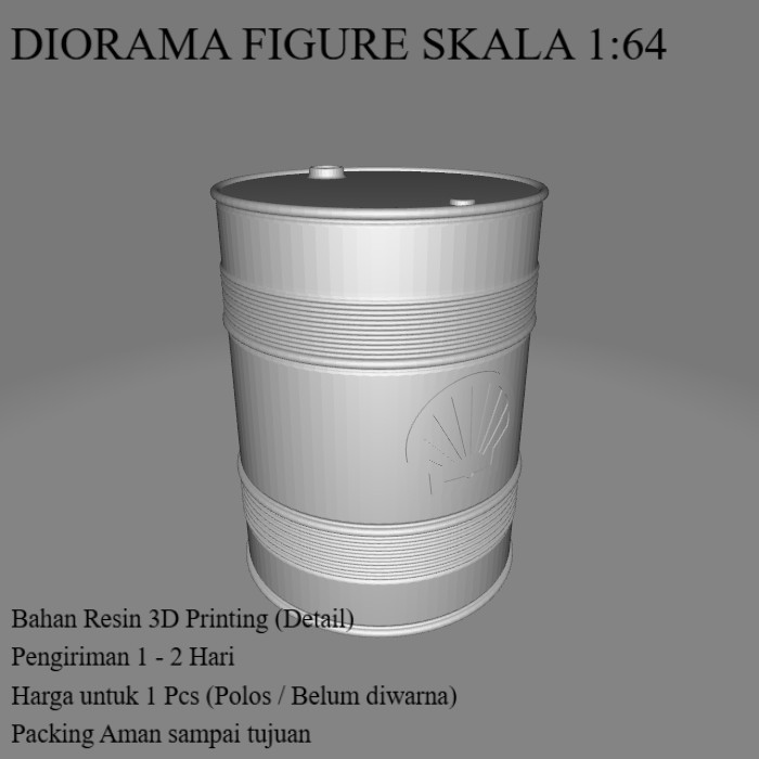 Diorama Hotwheels Oil Drum / Drum Oli model 5 - Skala 1/64 Miniatur Diecast