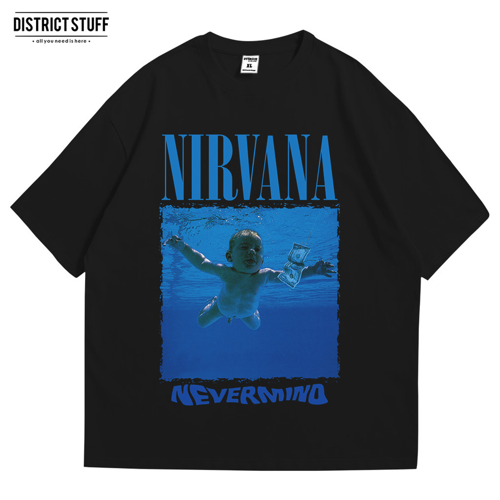 【Promo &  COD】Kaos Band Nirvana Nevermind Tshirt Oversize Vintage Pria Wanita oversized original kao