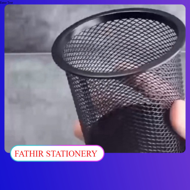 

Tempat Pensil Meja Jaring Besi Bentuk Tabung/ Silinder