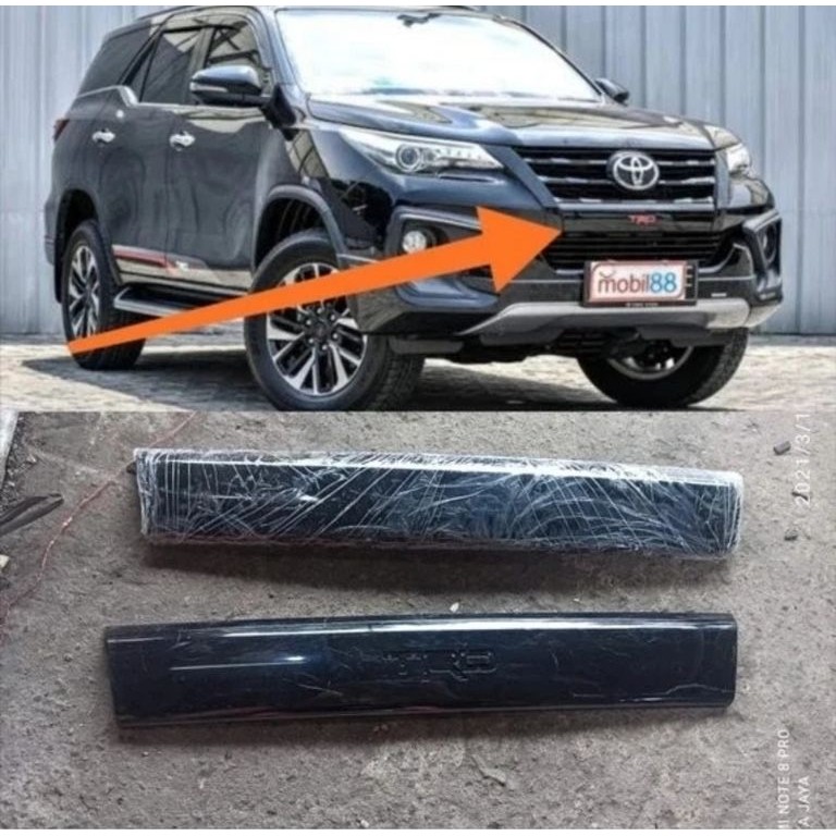 Cover bumper lis grill fortuner vrz trd 2017 2018 2019 2020