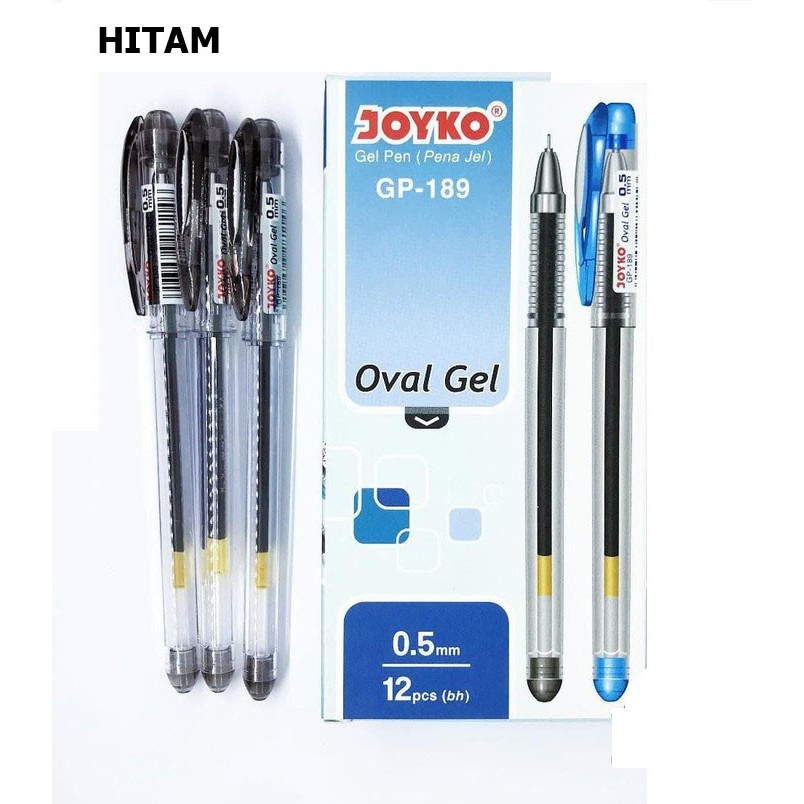 

Gel Pen Joyko Oval Gel GP-189 05MM - Pulpen Joyko / Ballpoint Joyko - Hitam